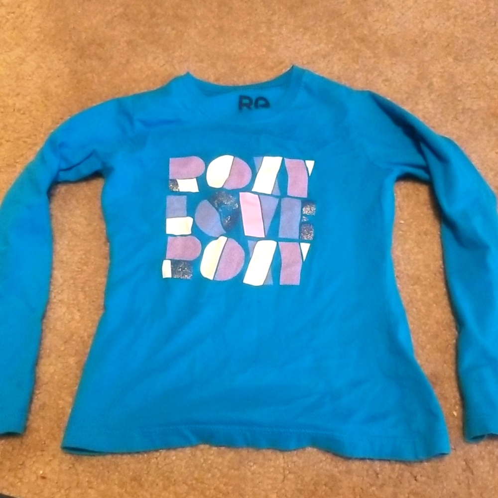 Cute Bright Blue Roxy Long Sleeve Shirt, Sz 5/6! Only worn a few times.